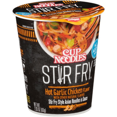 Nissin Stir Fry Hot Garlic Chicken Cup Noodles - 2.93 Oz - Image 2
