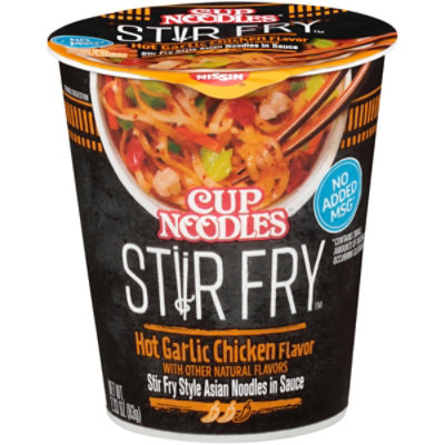 Nissin Stir Fry Hot Garlic Chicken Cup Noodles - 2.93 Oz