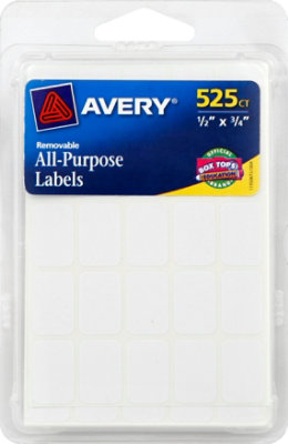 Avery All Purpose Labels White Removable 315 Count - Each - Image 2