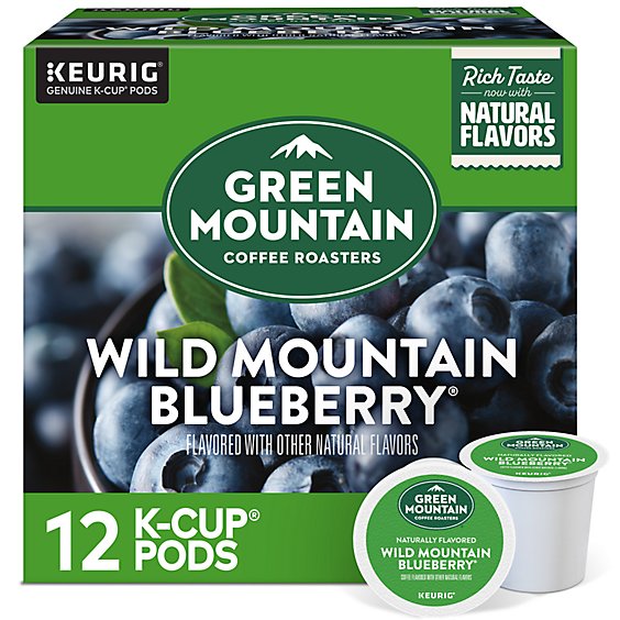 Green Mountain Blueberry Wild Mountain Coffee K Cup - 12 Count