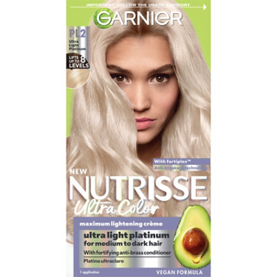 Garnier Nutrisse Ultra Color Nourishing Permanent Hair Color Creme Mascarpone Creme PL2 Kit - Each - Image 1