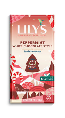 Lilys Sweets Peppermint White Chocolate Style Bar - 2.8 Oz - Image 1