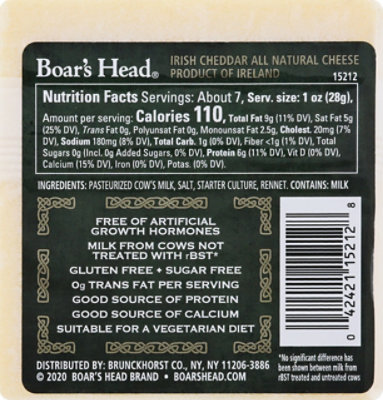 Boars Head Irish Cheddar Cheese - 7 Oz - Image 6