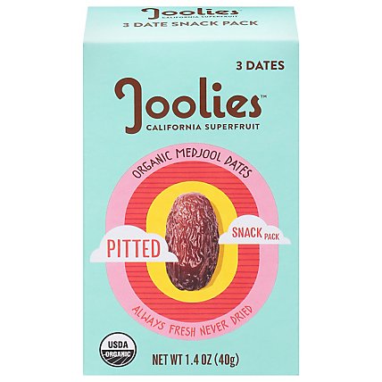 Joolies Organic Pitted Medjool Dates Snack Pack - 1.04 Oz - Image 3