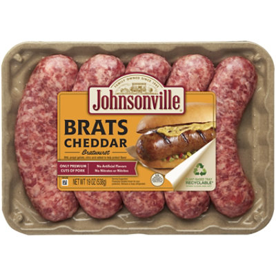 Save on Johnsonville Bratwurst Cheddar - 5 ct Fresh Order Online Delivery