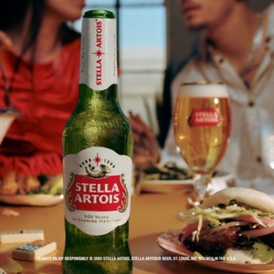 Stella Artois Premium Lager Beer Glass Bottles 5% ABV - 6-7 Oz - Image 3