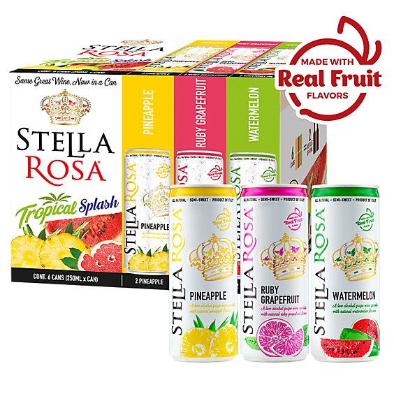 Stella Rosa Tropical Splash Wine Variety Pack - 6-250 Ml