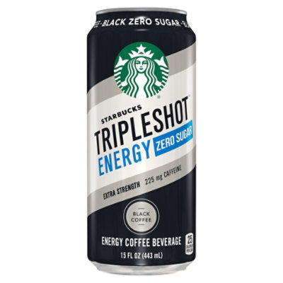 Starbucks Triple Shot Coffee Drink Energy Zero Sugar Black - 15 Fl. Oz.