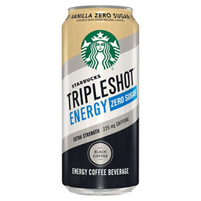 Starbucks Triple Shot Coffee Drink Energy Zero Sugar Vanilla Black - 15 Fl.  Oz. - Jewel-Osco