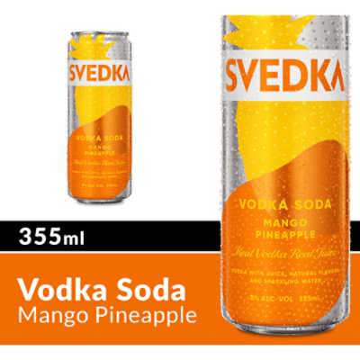 SVEDKA Mango Pineapple Vodka Soda Ready to Drink Cocktail 8.0% ABV - 355 Ml - Image 1