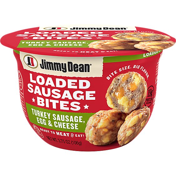 Jimmy Dean Loaded Sausage Bites Turkey Sausage Egg And Cheese - 3.75 Oz