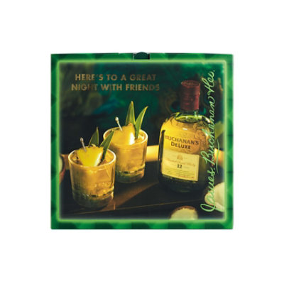 Buchanan's DeLuxe Aged 12 Years Blended Scotch Whisky in Bottle with Two Branded Glasses - 750 Ml - Image 2