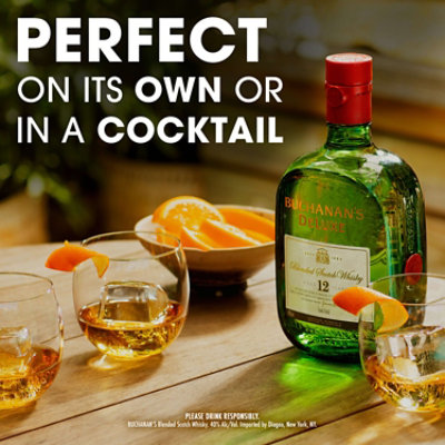 Buchanan's DeLuxe Aged 12 Years Blended Scotch Whisky in Bottle with Two Branded Glasses - 750 Ml - Image 5