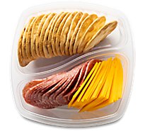 ReadyMeal Tray Duo Sliced Salami & Cheddar With Crackers - Each