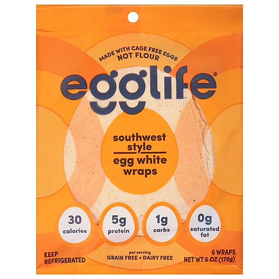 Egglife Southwest Egg White Wraps - 6 Oz