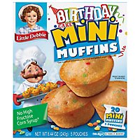 Snack Cakes Little Debbie Family Pack Mini Muffins Birthday Cake - 8.44 Oz - Image 3