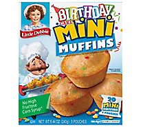Snack Cakes Little Debbie Family Pack Mini Muffins Birthday Cake - 8.44 Oz