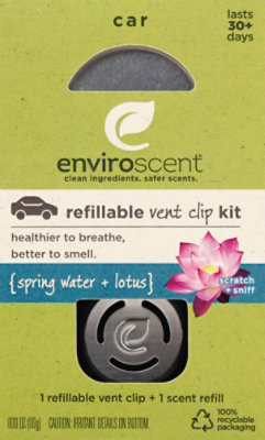 Enviroscent Spring Water & Lotus Vent Clip And Pod - Each - Image 2