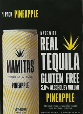 Mamitas Tequila & Soda Pineapple Can - 4-12 Fl. Oz. - Image 2