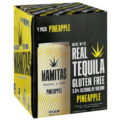 Mamitas Tequila & Soda Pineapple Can - 4-12 Fl. Oz. - Image 1