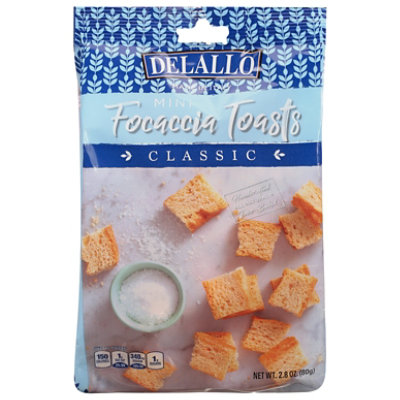 Delallo Mini Focaccia Toast - .18 Lb