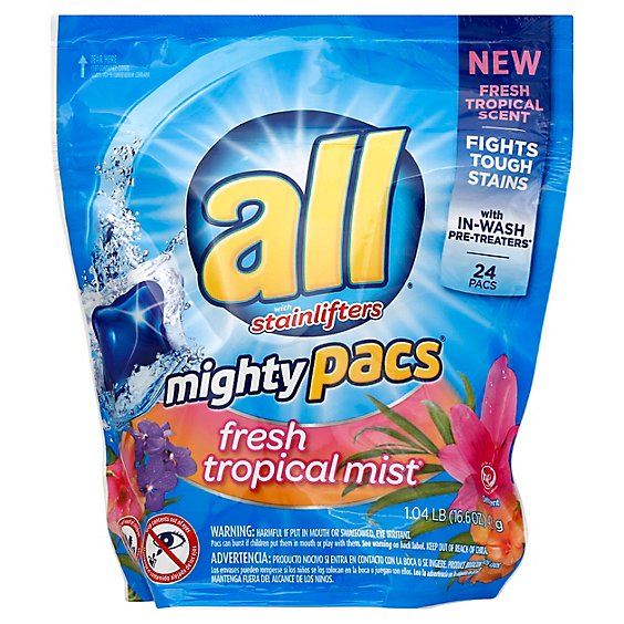 All Mighty Pacs Fresh Tropical Mist - 24 CT