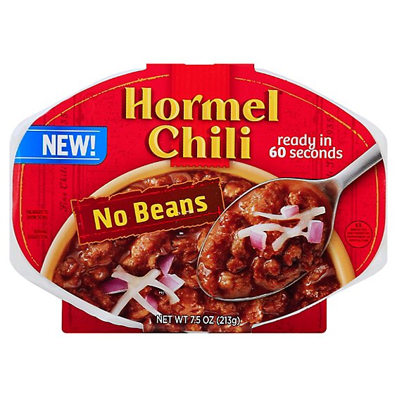 Hormel No Bean Chili Microwave Tray - 7.5 OZ