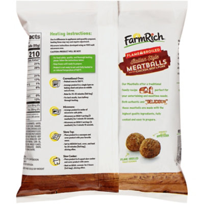 Farm Rich Three Meat Italian Meatballs - 14 OZ - Image 5