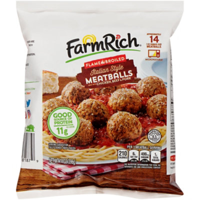 Farm Rich Three Meat Italian Meatballs - 14 OZ - Image 2