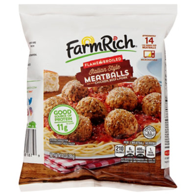 Farm Rich Three Meat Italian Meatballs - 14 OZ - Image 1