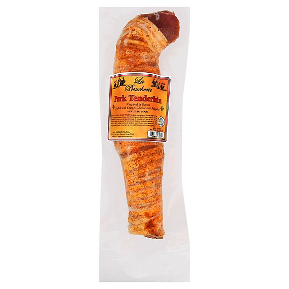 La Boucherie Pork Tenderloin Bacon Wrap Stfd W/jlpno & Crm Chse - 20 OZ
