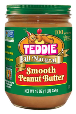Teddie All Natural Smooth Peanut Butter - 16 OZ - Image 1