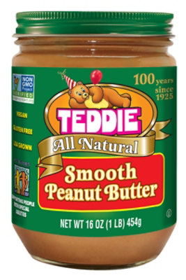 Teddie Smooth Old Fashioned All Natural Peanut Butter - 16 OZ - Image 1