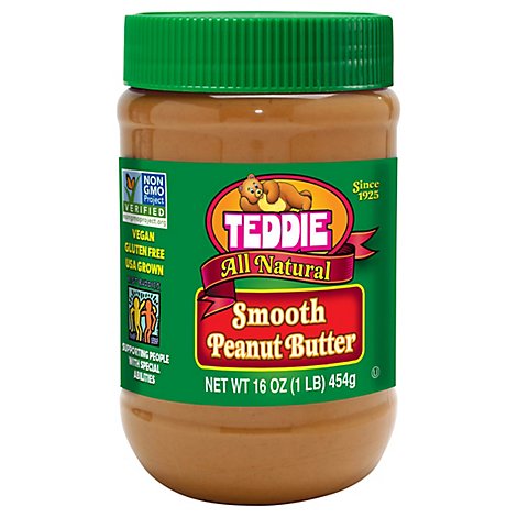 Teddie Smooth Old Fashioned All Natural Peanut Butter - 16 OZ