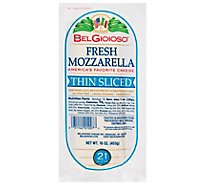 BelGioioso Thin Sliced Fresh Mozzarella Cheese Log  21 Count - 16 Oz