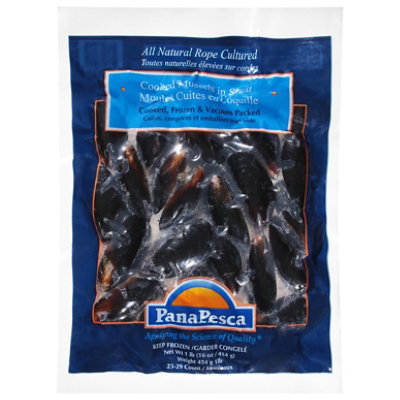 Panapesca Blue Mussels Cooked In Shell - 16 OZ