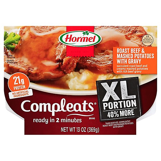 Xl Compleats Roast Beef & Mashed Potatoes - 13 OZ