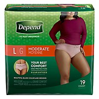 Depend FIT-FLEX Incontinence Underwear for Women Moderate Absorbency - 19 Count - Image 3