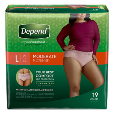 Depend FIT-FLEX Incontinence Underwear for Women Moderate Absorbency - 19  Count - Randalls