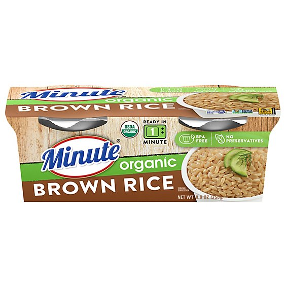 Minute Ready To Serve Organic Brown Rice - 2-4.4 OZ