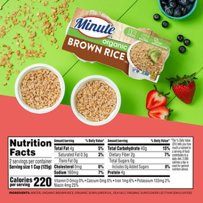 Minute Ready To Serve Organic Brown Rice - 2-4.4 OZ - Image 5