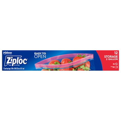 Ziploc Storage Bags Two Gallon - 12 Count