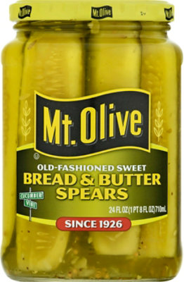 Mt Olive Bread And Butter Zesty Pickle Strips - 24 FZ - Image 1