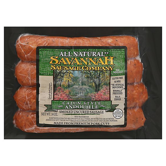 Savannah Sausage Andouille Smoked - 14 OZ
