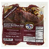 Stony Fork Farms Beef Ribeye Eye Boneless Steak W/ Montreal Ssng - LB - Image 1