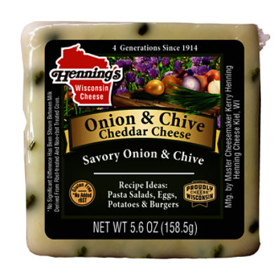 Hennings Onion And Chive Cheddar Cheese - 5.6 Oz.
