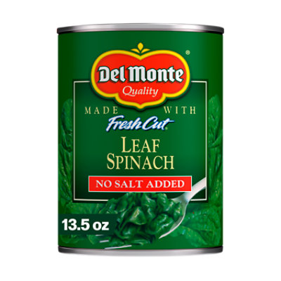 Del Monte Fresh Cut No Salt Added Leaf Spinach - 13.5 Oz