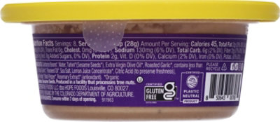 Hope Foods Organic Black Garlic Hummus - 8 OZ - Image 6