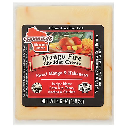 Hennings Mango Fire Cheddar Cheese - 0.50 Lb - Image 2