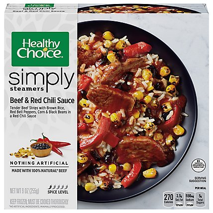 Healthy Choice Simply Steamer Beef And Red Chili Sauce - 9 OZ - Image 2